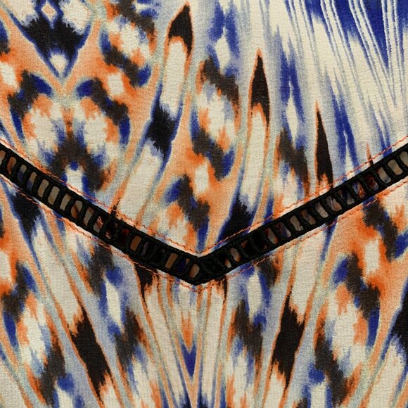 NEW Anthropologie Silk Dress Cocktail Sleeves Geometric Multi Size XS Greylin - Picture 3 of 15